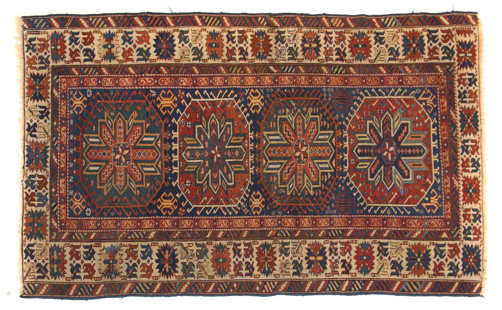 Appraisal: Antique Kuba rug approx x Caucasus circa Condition Some wear