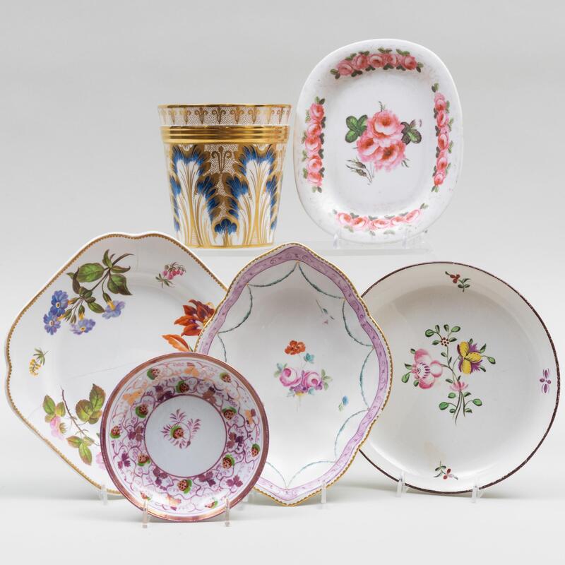 Appraisal: Group of English Tablewares Comprising A Royal Crown Derby navette