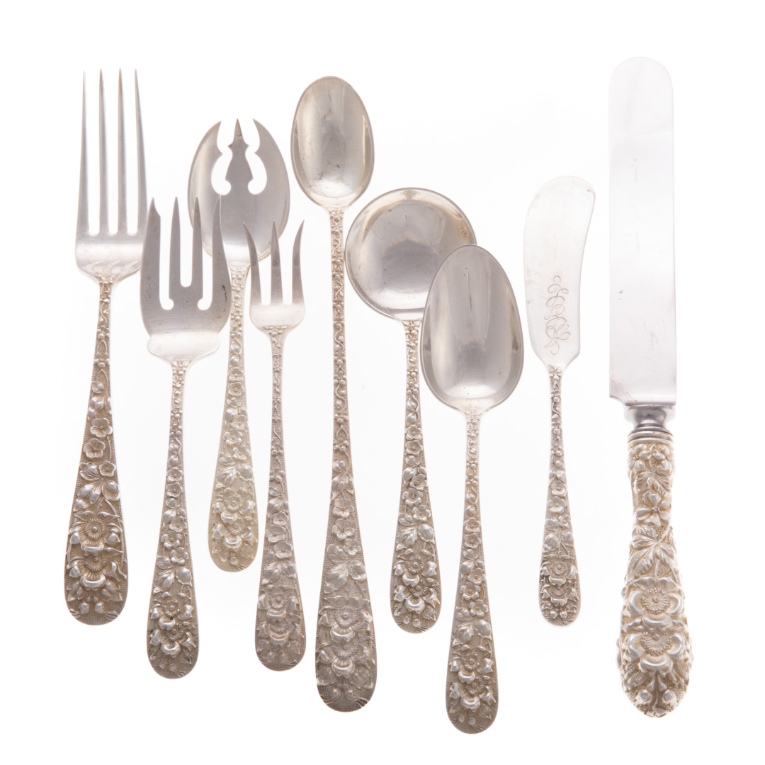 Appraisal: Stieff Forget-Me-Not sterling flatware set for comprising knives in L