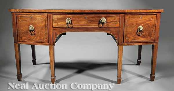 Appraisal: A George III Inlaid Mahogany Sideboard late th early th