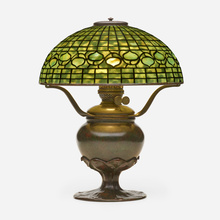 Appraisal: Tiffany Studios VINE BORDER TABLE LAMP USA c leaded glass