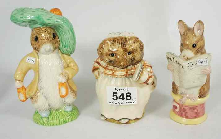 Appraisal: Royal Albert Large Sized Beatrix Potter Figures Mrs Tiggywinkle Benjamin