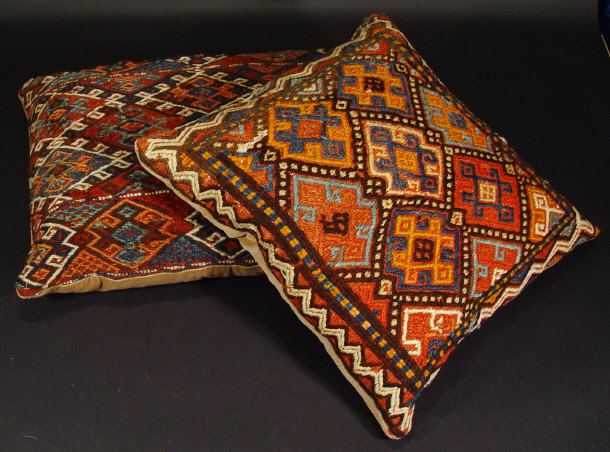 Appraisal: Two s Middle Eastern style cushion covers each approximately cm