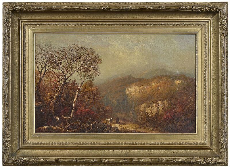 Appraisal: William Mason Brown American - Landscape with Cows signed lower