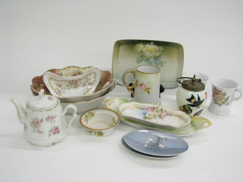 Appraisal: Sixteen European and Unmarked Porcelain Items including M Z Austria