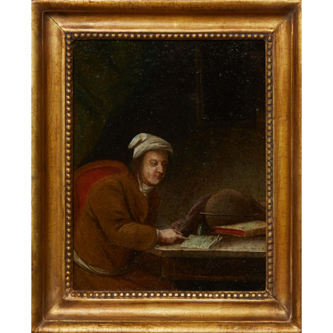 Appraisal: Flemish School Scholar in His Study late th c oil