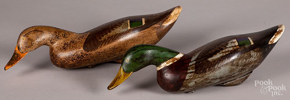 Appraisal: Pair of Harry Jobes duck decoys Pair of Harry Jobes