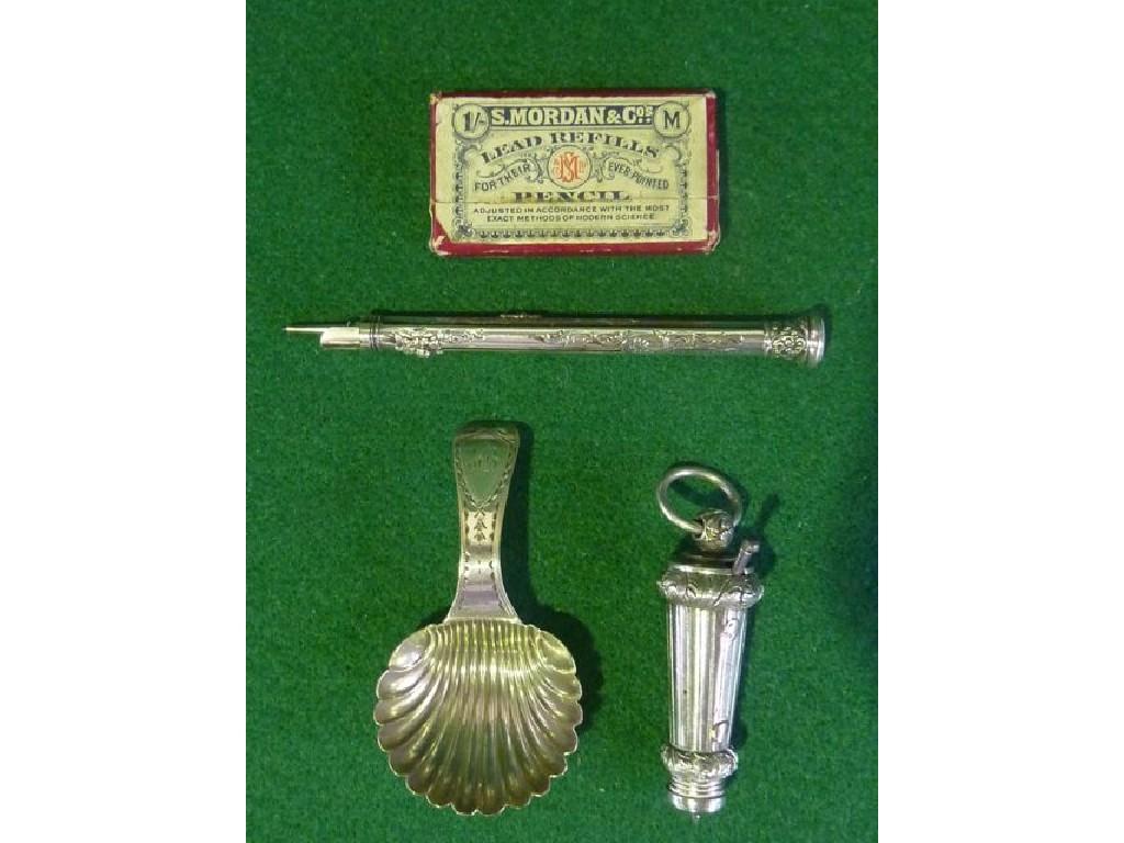 Appraisal: A silver guards whistle hallmarks possibly for Joseph Jennens Co