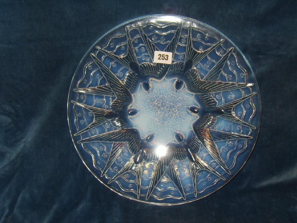 Appraisal: A French opalescent glass charger by P D'Avesn with moulded