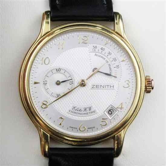 Appraisal: A gentleman's late 's ct gold Zenith Elite HW chronometre