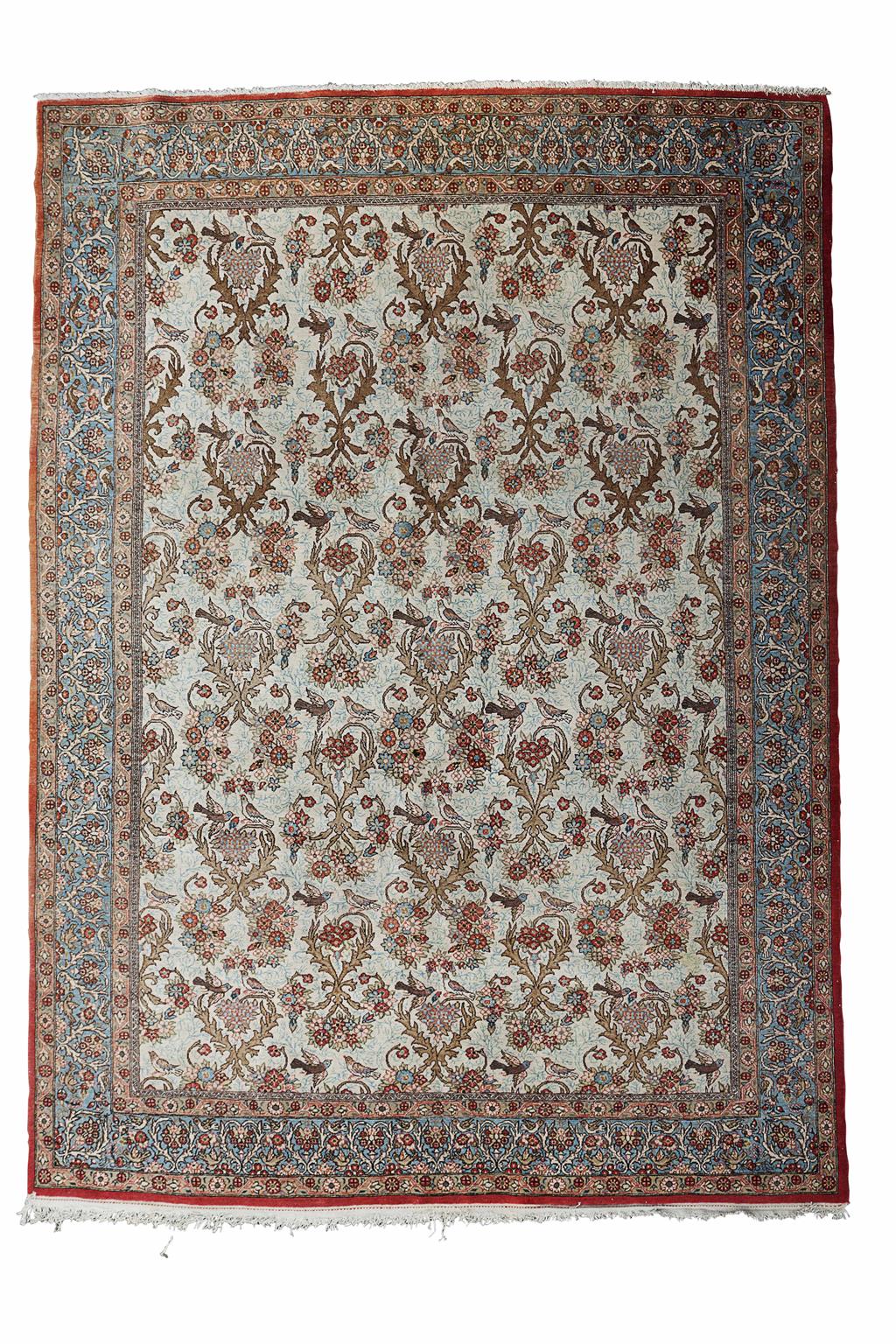 Appraisal: QUM CARPET CENTRAL PERSIA MID TH CENTURY the cream field