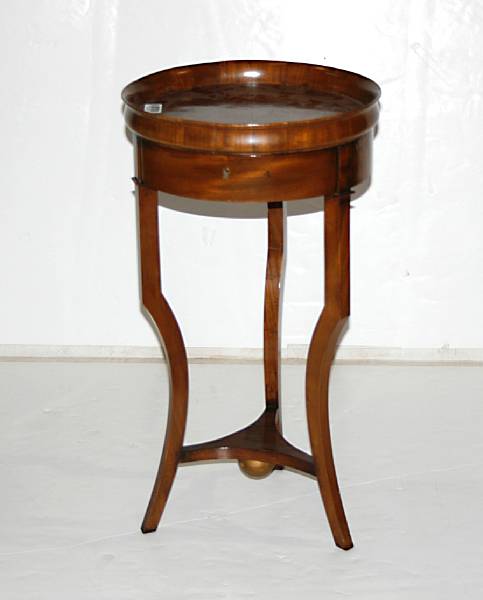 Appraisal: A Continental inlaid mahogany gueridon height in diameter in