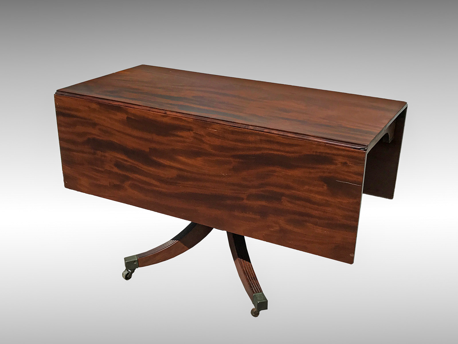 Appraisal: TH C MAHOGANY DROP LEAF TABLE Mahogany drop leaf table