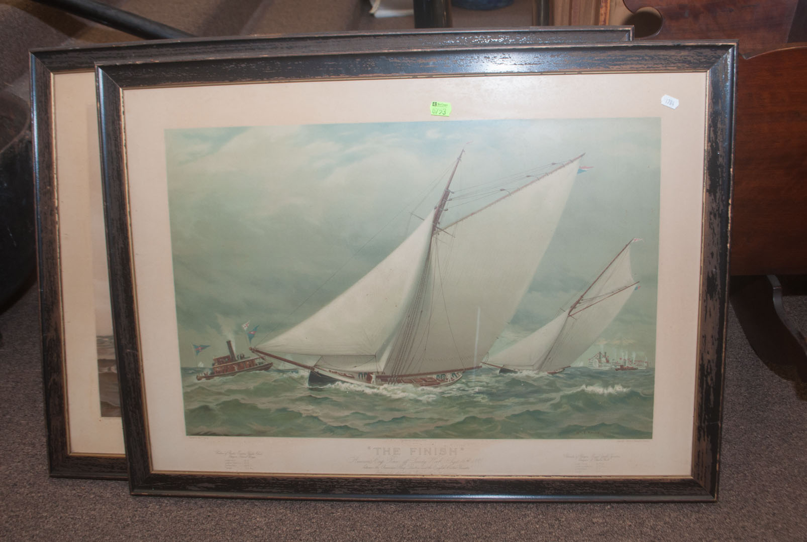 Appraisal: Two framed ship prints