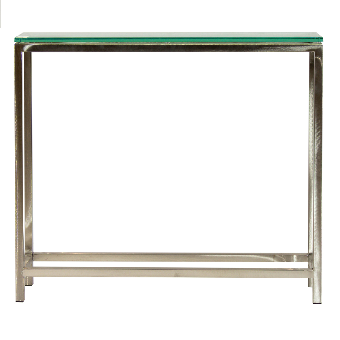 Appraisal: A CONTEMPORARY GLASS TOP CONSOLE TABLE A Contemporary glass top