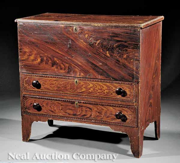 Appraisal: An American Classical Fancy Painted Blanket Chest early th c