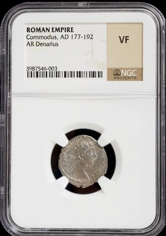 Appraisal: Roman Empire Commodus AD - AR Silver Denarius NGC Ancients