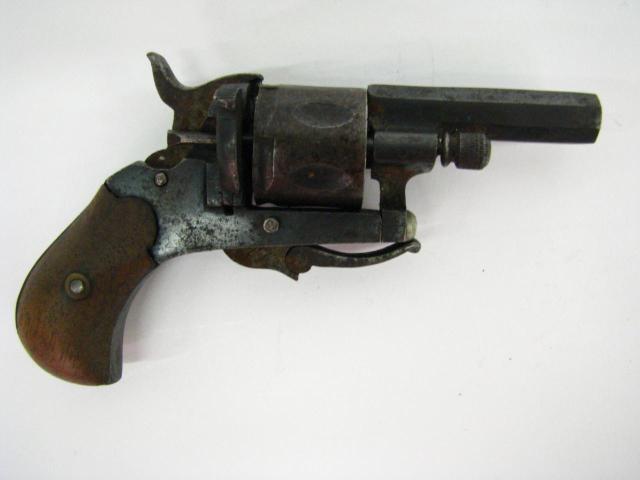 Appraisal: Antique salesman's sample pistol folding trigger bbl barrel filled with