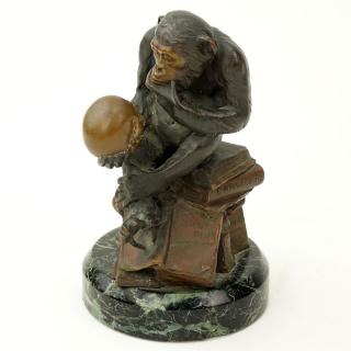 Appraisal: After Hugo Wolfgang Rheinhold German th C Miniature bronze sculpture