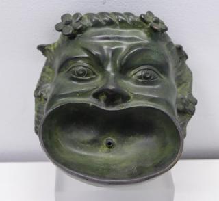 Appraisal: Antique Patinated Bronze Fountain Head Possibly an antiquity and from