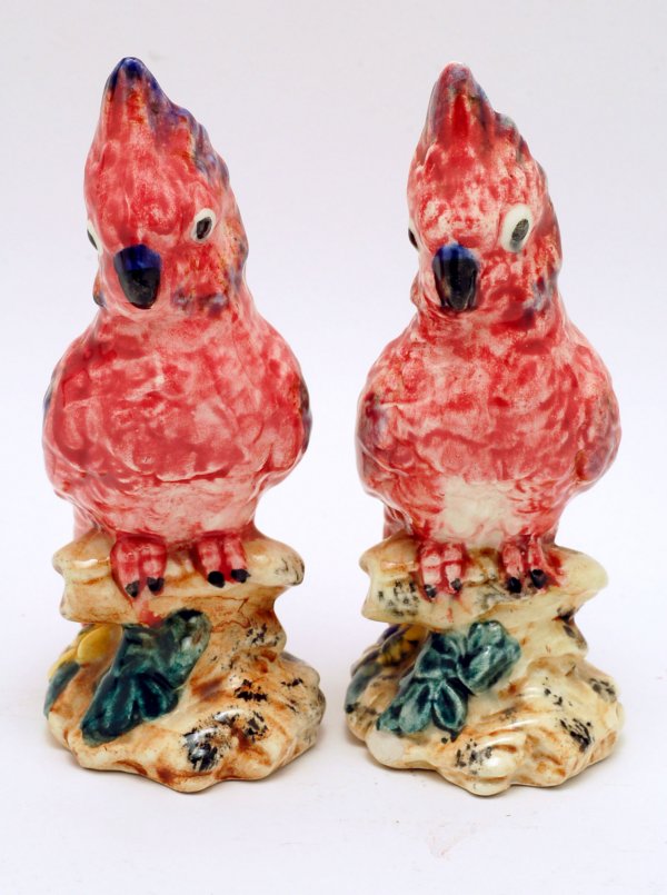 Appraisal: Pair of Stangl cockatoo figurines one stamped Stangl the other