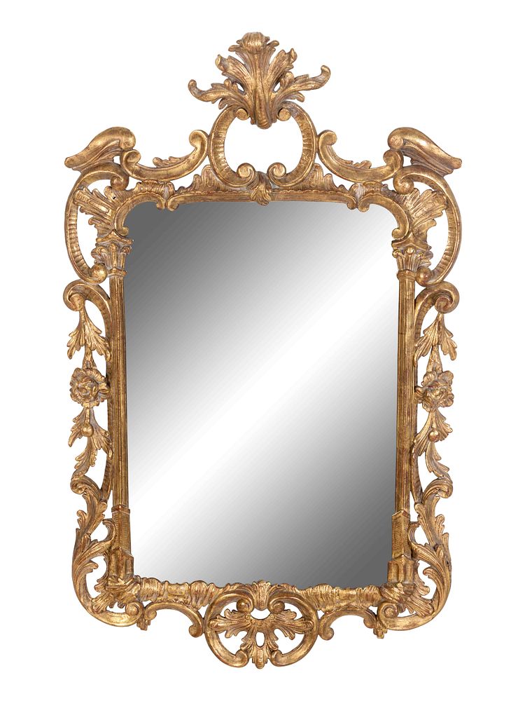 Appraisal: A George II Style Giltwood Mirror A George II Style