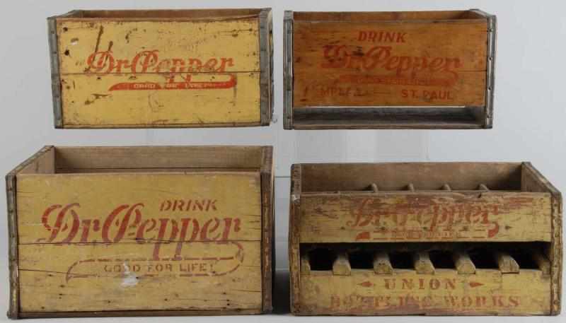 Appraisal: Lot of Wooden Dr Pepper Crates Description Circa s and