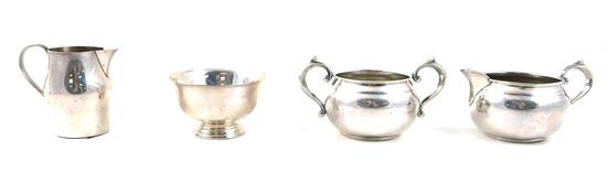 Appraisal: SILVER Two pairs of sterling silver sugar creamer sets Gorham