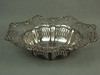 Appraisal: BOWL - STERLING CENTER BOWL WITH FLORAL REPOUSSE RIM AND