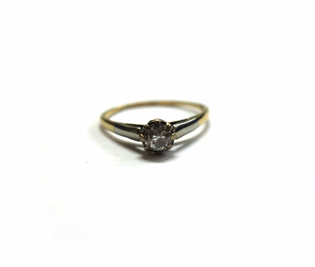 Appraisal: A diamond solitaire ring the old cut stone approx cts