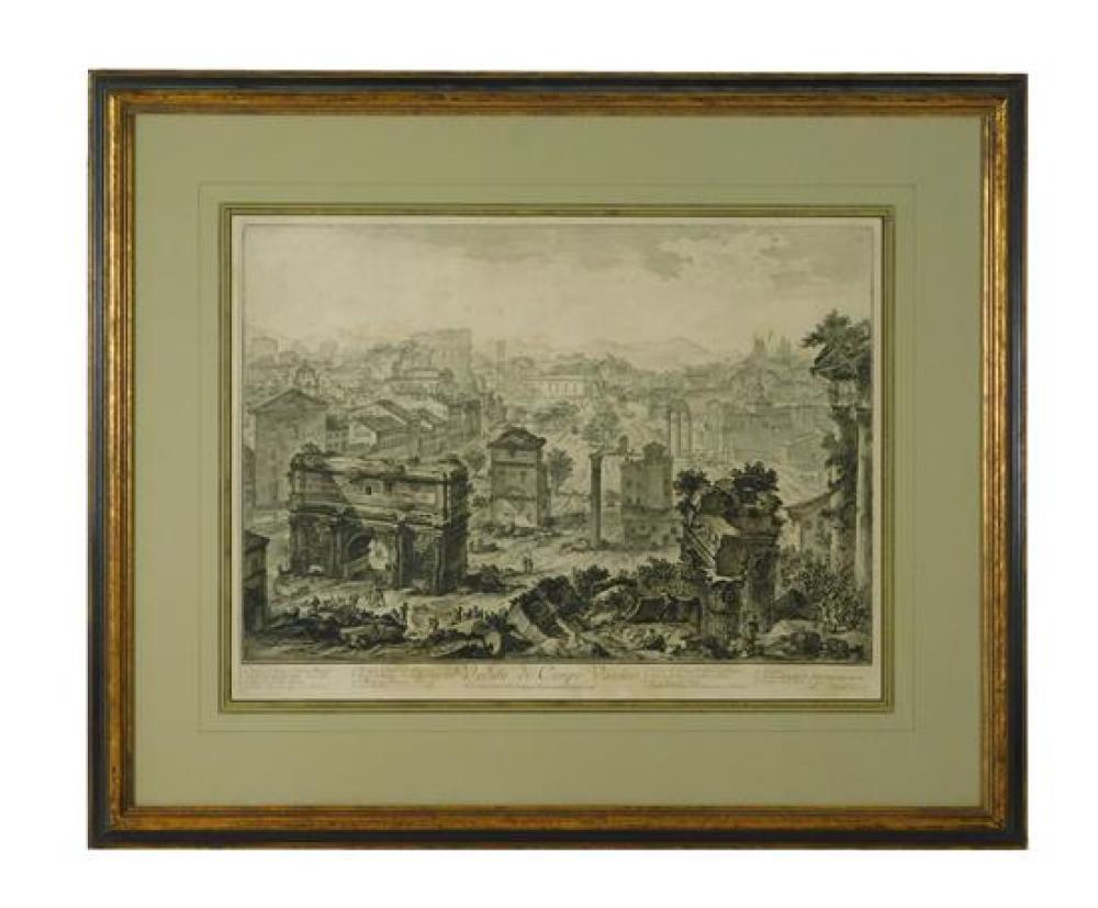 Appraisal: Giovanni Battista Piranesi Italian - th C framed etching under