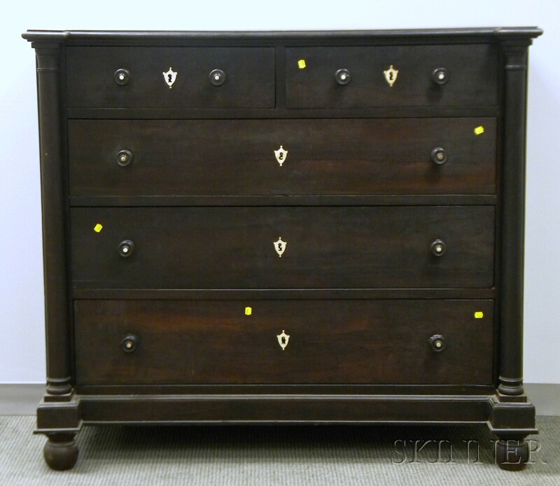 Appraisal: British Colonial Empire Bone-inlaid Rosewood Bureau ht wd dp in