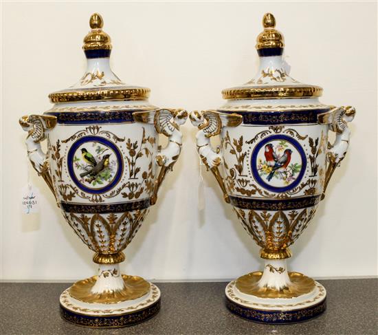 Appraisal: Sale Lot A Pair of Limoges Polychrome and Gilt Decorated