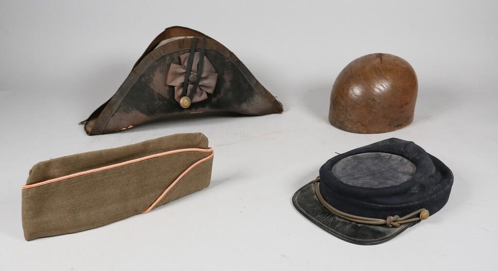 Appraisal: Military hats Army cap Civil War-Style Kepi Hat with manufactures