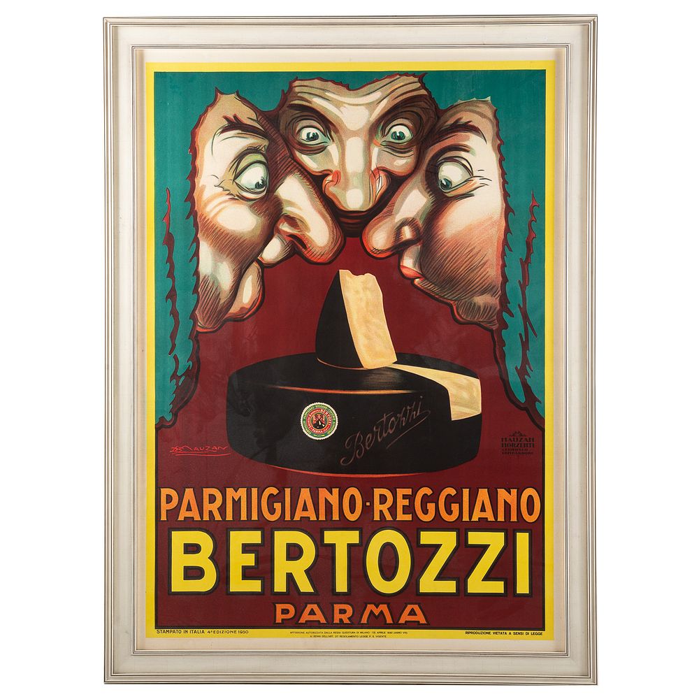 Appraisal: Luciano Mauzan Bertozzi Parma lithograph Achille Lucien Mauzan French -