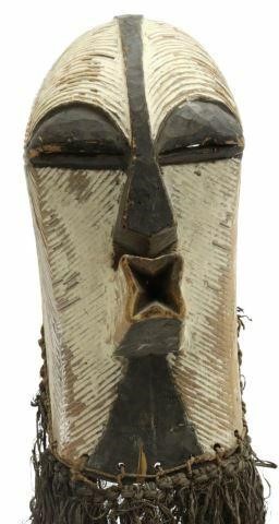 Appraisal: African Kifwebe figural mask Songye peoples Democratic Republic of the