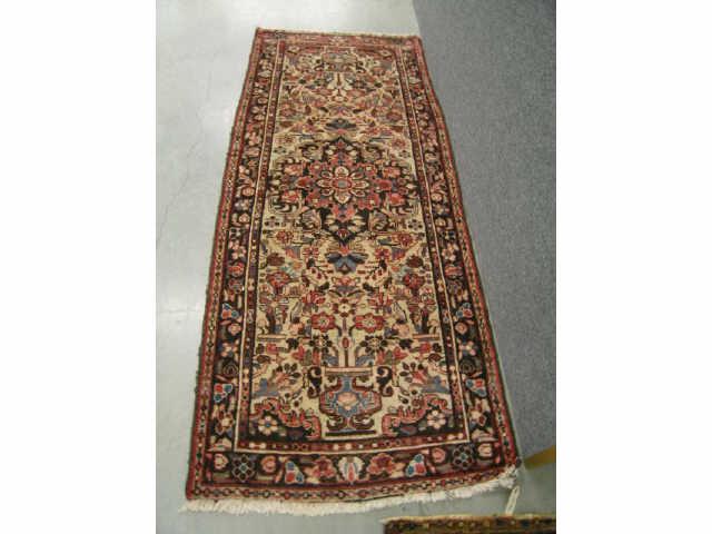 Appraisal: Hamadan Persian Handmade Rug fine floral on ivory field '