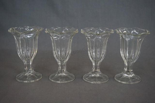 Appraisal: Vintage Ice Cream Sundae - Float Glasses 's- 's era