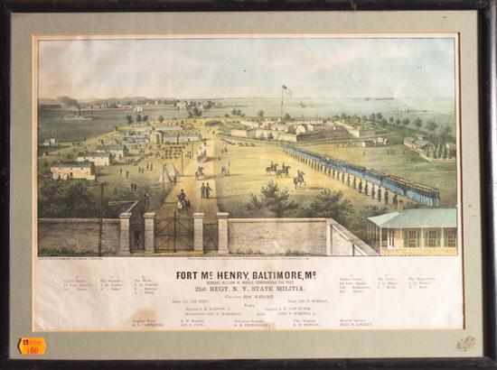 Appraisal: Civil War Camp View E Sachse ''Fort McHenry Baltimore Md