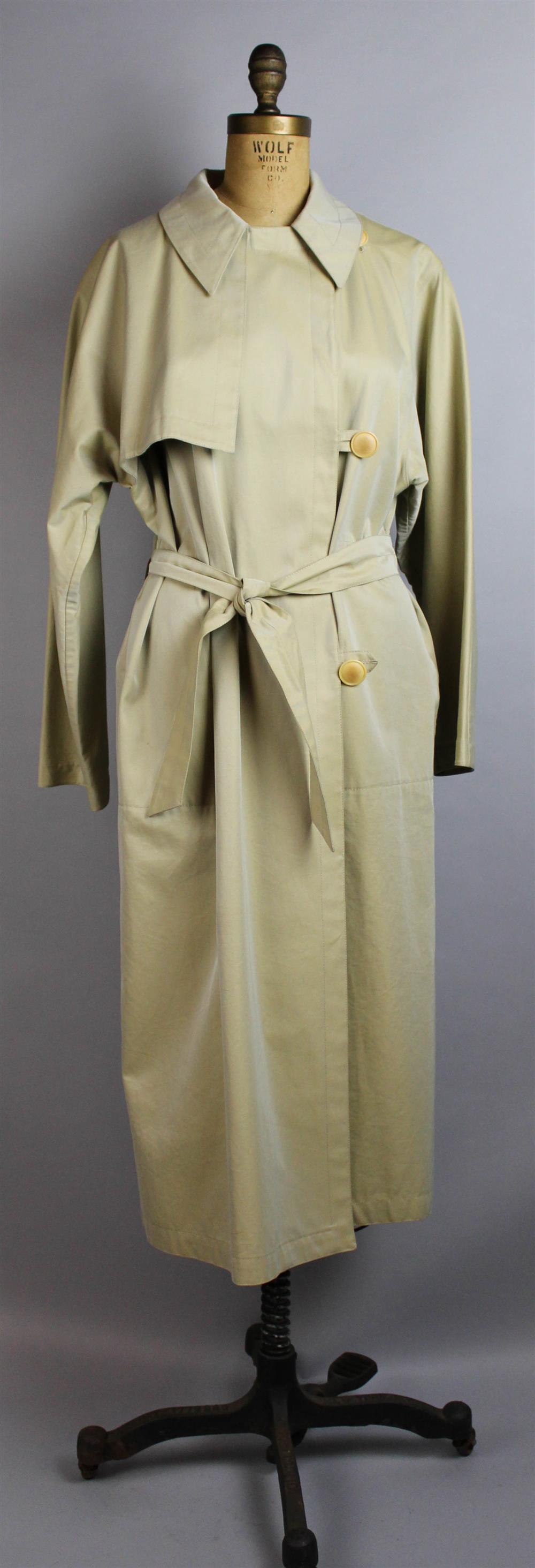 Appraisal: HERMES PARIS COTTON GABARDINE STYLIZED LADIES TRENCH COAT the Hermes