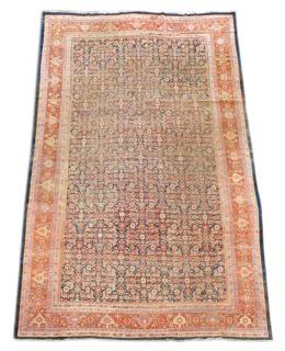 Appraisal: Palatial Hand Woven Persian Mahal Wool Iran Floral and geometric