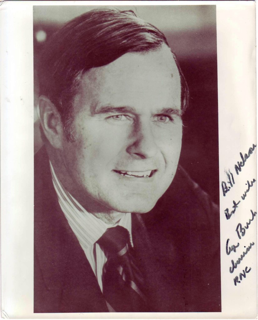 Appraisal: BUSH GEORGE HERBERT WALKER Photograph Signed and Inscribed 'Best Wishes