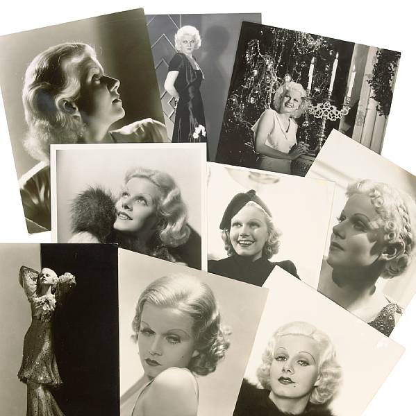 Appraisal: A Jean Harlow collection of over-sized black and white photographs