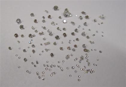 Appraisal: Group of loose diamondsOne hundred and sixty-nine diamonds of varying