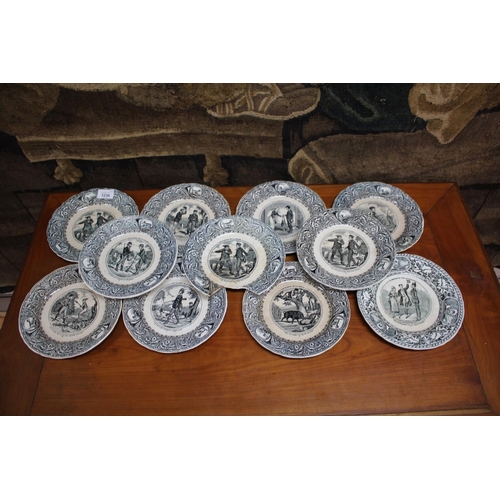 Appraisal: Set of antique French pottery plates each approx cm Dia