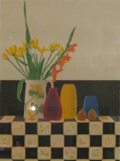 Appraisal: ELIZABETH OSBORNE american STILL LIFE OF FLOWERS lithograph pencil signed