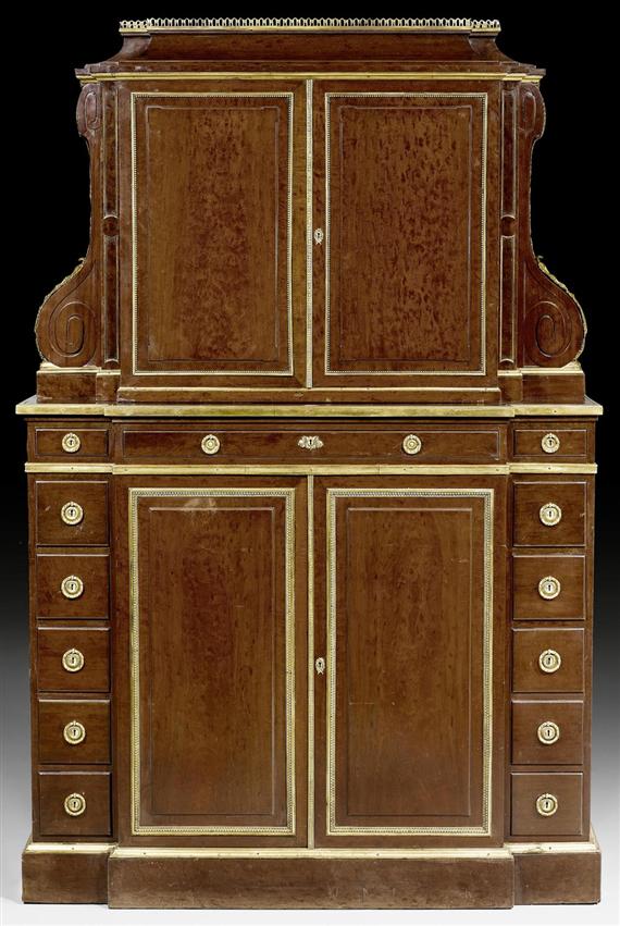 Appraisal: HALF-HEIGHT CABINET known as a medailler late Louis XVI stamped