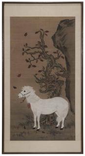 Appraisal: Chinese School Ink and Color on Silk in the manner