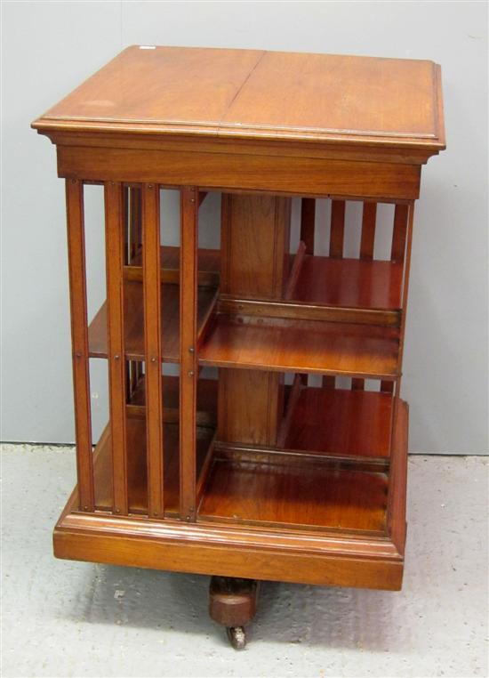 Appraisal: Early twentieth century mahogany revolving bookcase h w d in