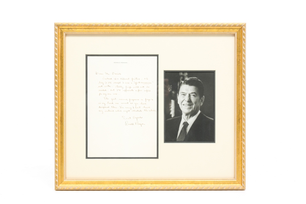 Appraisal: RONALD REAGAN SIGNATURE Ronald Reagan - Fortieth president of the